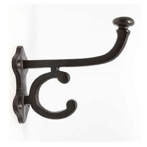 Crochet mural personnalisé en fer noir fait main, de différentes tailles et formes, pour clés, manteaux et chapeaux, provenant du meilleur exportateur en Inde. - Product Image 5