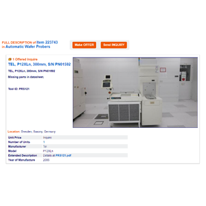 TEL P-12XLn+ Prober - อุปกรณ์และอะไหล่เซมิคอนดักเตอร์ระดับโลกที่เชื่อถือได้ - Product Image 4