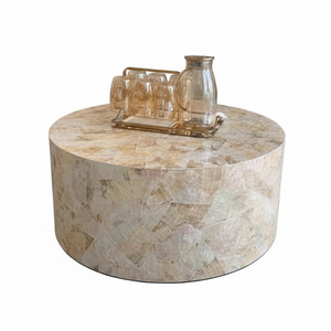 Mesa de Centro de Lujo Hecha a Mano en Vietnam con Incrustaciones de Hueso y Nácar con Patrón Floral, Mueble Decorativo para el Hogar - Product Image 6