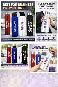 Bouteille en acier personnalisée IceVault avec impression pour usage promotionnel au bureau - Product Image 2