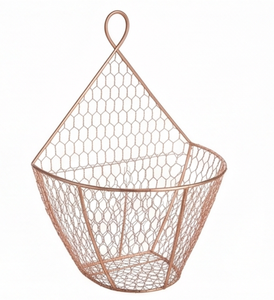 Modern Geometric Metal <b>Wire</b> <b>Hanging</b> Storage <b>Basket</b> For Multi-Purpose Neatening And Organizing Kitchen Essentials - Product Image 5