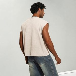 Débardeur de sport pour homme en coton, sans manches, pour la musculation, respirant, séchage rapide, écologique - Product Image 4