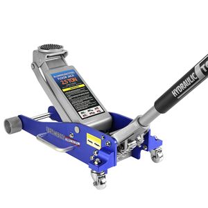 Pompa di sollevamento rapido a doppio pistone capacità 2.5 Ton (5,000 Lb) idraulico a basso profilo in alluminio acciaio da corsa martinetto da pavimento - Product Image 1