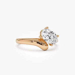Anillo Étnico de Joyería Fina con Diamante Cultivado en Laboratorio de 14K, Chapado en Rodio, Corte Brillante Redondo, para Boda y Aniversario - Product Image 2