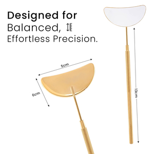 Wholesale Custom logo Gold <b>Half</b> moon Lash extension mirrors hand held <b>Eyelash</b> extension mirror for <b>eyelashes</b> - Product Image 2