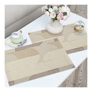 Sets de table personnalisés en tissu mélangé de coton tissé, résistants à la chaleur, lavables, mignons, antidérapants, faciles à nettoyer pour la cuisine - Product Image 3