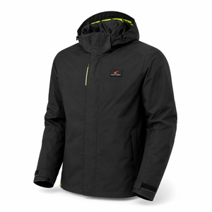 Veste d'hiver matelassée imperméable à capuche pour homme, entièrement zippée, isolée, pour activités de plein air et style urbain - Product Image 1