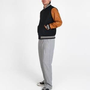 Modern Varsity <b>Jacket</b> Unisex Stylish College Design Stand Geometric Patchwork Comfortable Warm Outerwear for <b>Winter</b> Streetwear - Product Image 1