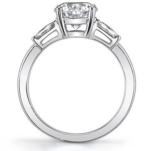 Anillo de Moissanita de Corte Redondo, Plata de Ley 925, Chapado en Oro Blanco, Anillo de Compromiso, Boda, Solitario, Promesa, Joyería Elegante - Product Image 4