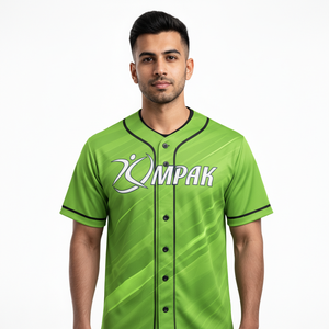 Maillot de baseball sportif tendance à manches courtes, séchage rapide et évacuation de l'humidité, impression par sublimation personnalisable pour un confort unisexe - Product Image 1