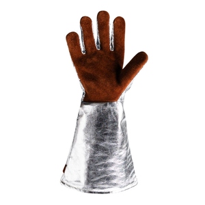 Gants de soudage en cuir de vachette pleine fleur, résistants à la chaleur et aux étincelles, ignifuges, pour la construction (vente en gros) - Product Image 4
