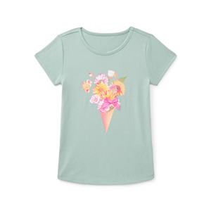 Ropa Infantil, Camisetas Tejidas para Niñas, Camisetas Estampadas Personalizadas con Cuello Redondo, Camisetas Modernas para Niñas de BD - Product Image 1
