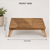 Wooden Laptop Stand Rectangle Custom Size Freestanding Classic Eco-friendly Multifunction Storage Stand for Desk and Living Room