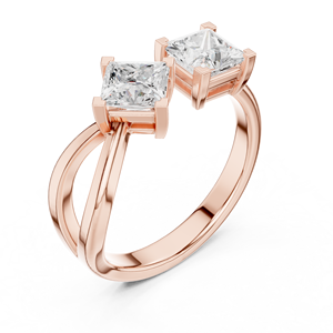 Coral jewels 10K Trending Anillo de compromiso Oro con Moissanite Solitaire para mujer - Product Image 6