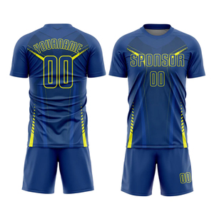 ชุดฟุตบอลทีมแบบกำหนดเอง เสื้อและกางเกงขาสั้น ผู้ผลิตเสื้อผ้า OEM ชุดฝึกซ้อมฟุตบอล ชุดทีมฟุตบอล - Product Image 1