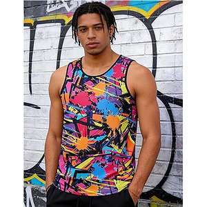 เสื้อกล้ามออกกำลังกายแขนกุดสำหรับผู้ชาย – ชุดออกกำลังกายแบบสลิมฟิต – เสื้อกั๊กออกกำลังกายแบบยืดแห้งเร็วสำหรับการฝึกซ้อมและชุดกีฬา - Product Image 2