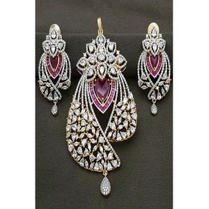 Conjunto de Collar y Pendientes de Diseño con Acabado Dorado y Blanco de Primera Calidad, para Bodas y Fiestas, Colección para Mujer - Product Image 2