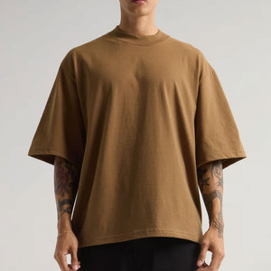 เสื้อยืดทรงบ็อกซี่ฟิต ผ้าคอตตอน 100% / ใยไผ่ น้ำหนัก 230 กรัม ขายส่งจำนวนมาก เสื้อผ้าสตรีทแวร์หนานุ่มสำหรับผู้ชาย แบรนด์แคนาดา - Product Image 1