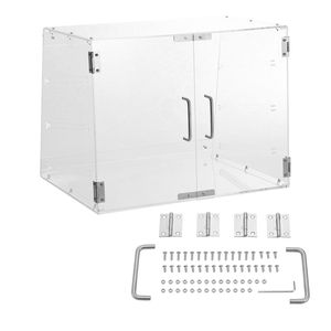 Commercial 3-Tier Countertop <b>Bakery</b> Display Case Acrylic 3-Tier Display <b>Box</b> Rear Door Access Removable Pastry Display Accessory - Product Image 1