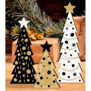 Sapin de Noël en bois naturel et MDF pour une décoration de vacances chaleureuse - Product Image 4