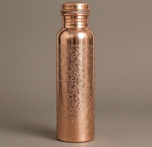 Bouteille d'eau en cuivre à motif bohème, couvercle à visser, isolée thermiquement, pour voyages, randonnées, adultes - Product Image 4