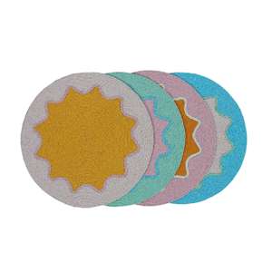 Sous-verres en perles de verre faits à la main MS HANDICRAFT - Cadeaux religieux classiques avec support en polyester (4x4 pouces) - Product Image 4