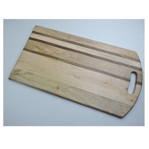 Tabla de Cortar de Madera de Acacia con Asa, Tabla para Cortar Pizza, Frutas y Alimentos, Decoración para Cocina y Hotel - Product Image 1