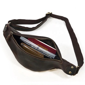 Sac banane en cuir multi-couches, tendance, décontracté et polyvalent, écologique, durable, avec fermeture éclair, sacs banane en cuir à porter à l'épaule - Product Image 3