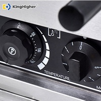 Gaufrier électrique commercial à 3 grilles en nid d'abeille Machine à gaufrier antiadhésive à haute efficacité pour les restaurants Snack Machine