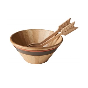 Bol de service en bois naturel pour les réunions de famille, présentoir à fruits frais et accents rustiques charmants pour la maison - Product Image 3