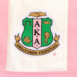 AKA Canvas <b>Tote</b> Bag Neutral Pink Sorority Shoulder Bag Large Capacity Zipper Travel Handbag Stylish Women Gift - Product Image 5