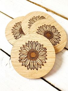 Wooden Round Coaster-Durable Handmade Classic Kitchen Coaster for <b>Drink</b> Cup & Coffee Use - Product Image 4