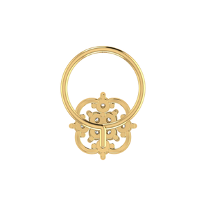 AJRETAIL Impresionante Pinza de Nariz con Diamante Natural de Corte Brillante de 0.08 Ct, Oro de 14K, Joyería Étnica para Mujer, Color HI, Claridad VS-SI, Premium - Product Image 5