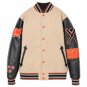 Chaqueta Varsity Negra para Hombre con Mangas de Cuero, Bordada con el Número 1978, Chaqueta Bomber de Béisbol, Resistente al Viento, para Invierno - Product Image 5