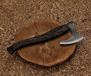 Professional Premium High Quality Hand Forged Viking Hatchet High Carbon Steel Wooden <b>Handle</b> THEWIZ CRAFTS Kitchen Use 3-Year - Product Image 1