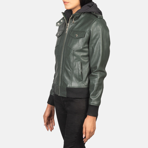 Wholesale Custom Fashion Motorbike Leather <b>Jacket</b> Casual Slim Fit PU Zipper Windproof Waterproof Faux Fur Lining Women Tweed - Product Image 3