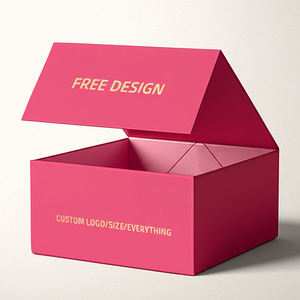 Custom Pink Rigid <b>Gift</b> <b>Box</b> with <b>Magnetic</b> Closure for Cosmetics & Candles - Product Image 1