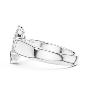 Allure Adornments Jewellery 925 Sterling Silver Marquise Cut Cubic Zircon Wedding <b>Diamond</b> <b>Ring</b> - Product Image 4