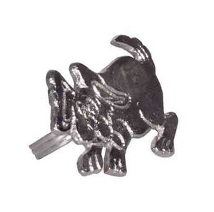 Anneau de serviette rond en laiton moderne, argenté, fait main, pour mariage et fête, écologique, en stock - Product Image 2