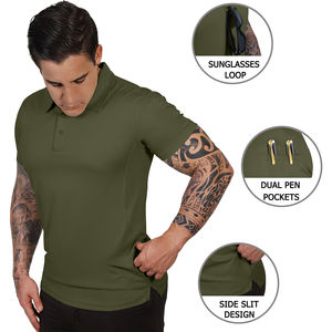 Camiseta Deportiva para Hombre, Nueva Colección de Verano, Color Sólido, Tejido de Punto, 100% Poliéster, Secado Rápido, Manga Corta, Casual - Product Image 2