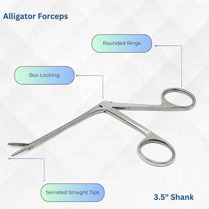 Pinces micro-crocodiles pour ORL, instruments chirurgicaux en acier inoxydable pour la chirurgie ORL - Product Image 4