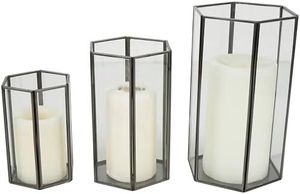 Lanterne en céramique, chandelle en verre - Product Image 3