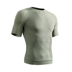 <b>Men's</b> Black Long Sleeve <b>Compression</b> <b>Shirt</b> Blank Quick Dry Slim Fit O-Neck Spandex/Polyester Front Logo Sporty 320g - Product Image 1