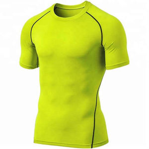Rashguards personnalisés unisexes à manches longues, respirants, écologiques, en Spandex/Nylon, anti-bactériens, séchage rapide, pour la gym - Product Image 1