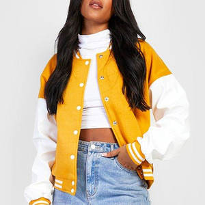 Veste de style universitaire pour femmes, tendance, tissu doux et confortable avec boutons-pression et poignets côtelés - Product Image 2