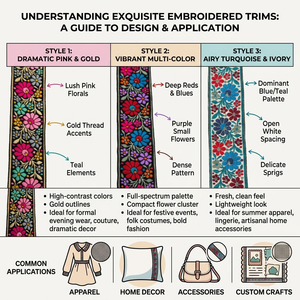 Premium embroidered floral <b>ribbon</b> for apparel crafts and decor OEM wholesale manufacturer for global bulk supply now - Product Image 6