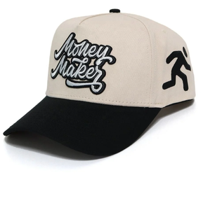 Wholesale Hip Hop <b>Waterproof</b> Cotton Baseball <b>Hat</b> Blank Custom Your Logo 3D Puff Embroidery Print 5 Panel Unisex Sports Caps - Product Image 4