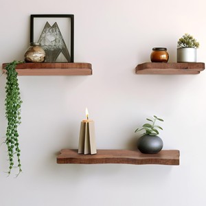 Estantes Flotantes de Madera de Mango Reciclada al por Mayor |   Estante de Pared Rústico Estilo Granja - Product Image 1