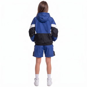 <b>Women</b> Printed Windbreaker Hooded Short Tracksuit <b>Lightweight</b> Waterproof Hooded <b>Jacket</b> Quick Dry <b>Women</b> Street Style Nylon Shorts - Product Image 4