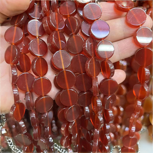 High Quality 13mm Red Agate <b>Stone</b> <b>Beads</b> Four-Leaf Clover Fashion Jewelry Making Approx 380mm - Product Image 1